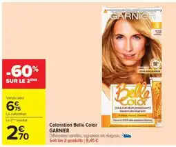 Carrefour Coloration Belle Color Garnier offre