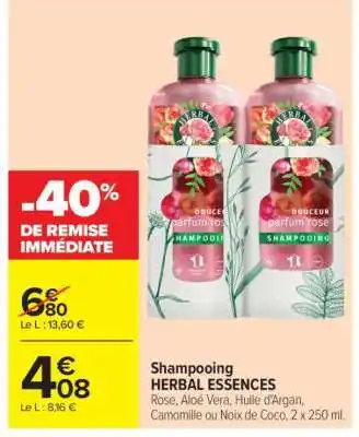 Carrefour SHAMPOOING 'HERBAL ESSENCES' offre