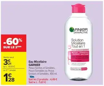 Carrefour Eau Micellaire Garnier offre