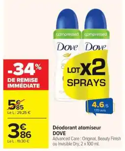 Carrefour Déodorant Atomiseur Dove offre