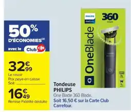 Carrefour Tondeuse PHILIPS offre
