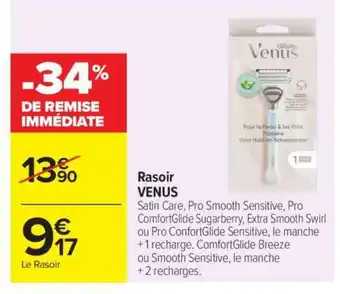 Carrefour Rasoir 'Venus' offre