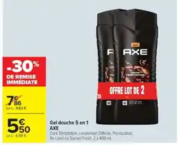 Carrefour Gel douche 5 en 1 AXE offre