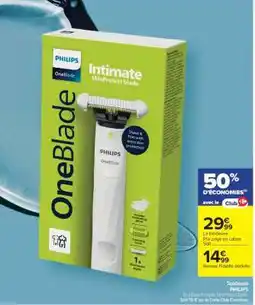 Carrefour Philips OneBlade Intimate SkinProtect blade offre