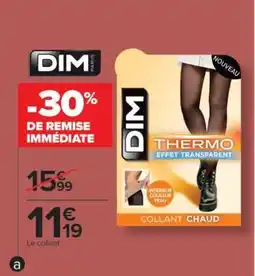 Carrefour DIM THERMO EFFET TRANSPARENT offre