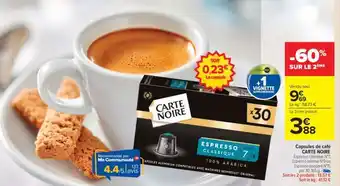 Carrefour Market Capsules De Café Carte Noire offre