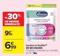 Carrefour Market Lessive en feuilles DR BECKMANN offre