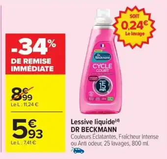 Carrefour Market LESSIVE LIQUIDE DR. BECKMANN offre