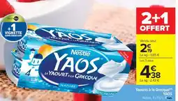 Carrefour Market Yaourts à la Grecque YAOS offre
