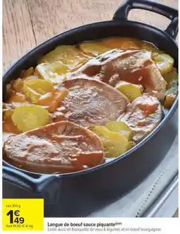 Carrefour Market LANGUE DE BOEUF SAUCE PIQUANTE offre