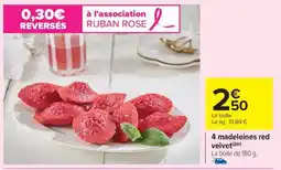 Carrefour Market 4 Madeleines red velvet offre