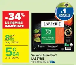Carrefour Market Saumon fumé Bio offre
