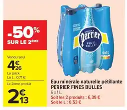Carrefour Market Eau minérale naturelle pétillante PERRIER FINES BULLES offre