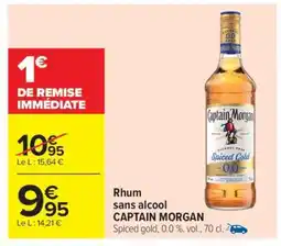 Carrefour Market Rhum sans alcool CAPTAIN MORGAN offre