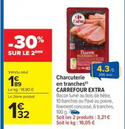 Carrefour Market Charcuterie en tranches CARREFOUR EXTRA offre