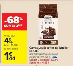 Carrefour Market Carrés Les Recettes de l’Atelier NESTLÉ offre
