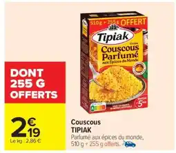 Carrefour Market Couscous Tipiak offre