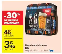 Carrefour Market BIÈRE BLONDE INTENSE '8.6' offre