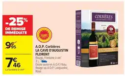 Carrefour Market A.O.P. Corbières LA CAVE D’AUGUSTIN FLORENT offre