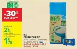 Carrefour Market Riz CARREFOUR BIO offre