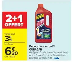 Carrefour Market Déboucheur en gel OURAGAN offre