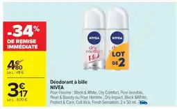 Carrefour Market Déodorant à bille NIVEA offre