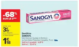 Carrefour Market Dentifrice Sanogyl offre