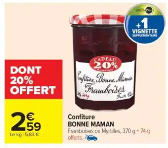 Carrefour Market Confiture 'Bonne Maman' offre