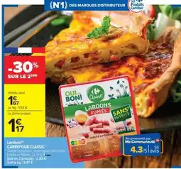 Carrefour Market Lardons Carrefour Classic offre