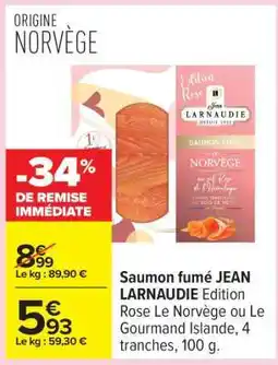 Carrefour JEAN LARNAUDIE Saumon fumé offre