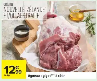 Carrefour Agneau : gigot*** à rôtir offre
