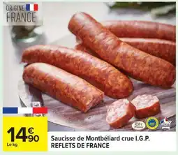 Carrefour Saucisse de Montbéliard crue I.G.P. REFLETS DE FRANCE offre