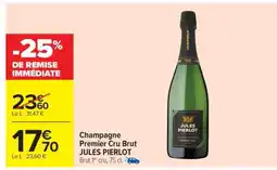 Carrefour Market Champagne Premier Cru Brut JULES PIERLOT offre