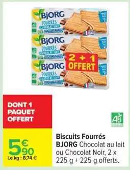 Carrefour Biscuits Fourrés BJORG offre