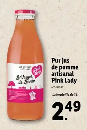Lidl Pur jus de pomme artisanal pink lady offre