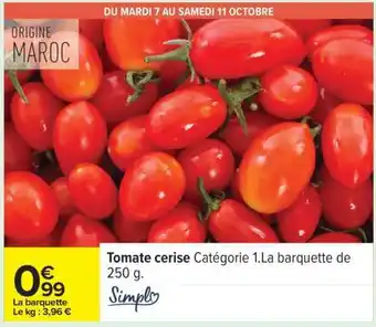 Carrefour Tomate cerise offre