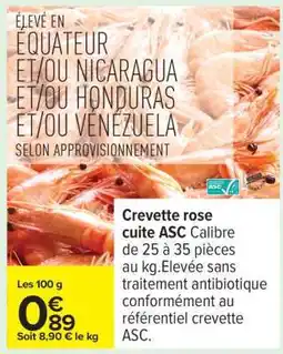 Carrefour Crevette rose cuite ASC offre