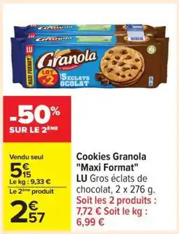 Carrefour Cookies Granola Maxi Format offre