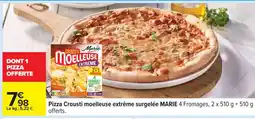 Carrefour Pizza Crousti moelleuse extrême surgelée MARIE 4 Fromages offre