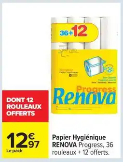 Carrefour Papier Hygiénique RENOVA Progress offre