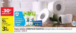 Carrefour Papier toilette CARREFOUR ESSENTIAL offre