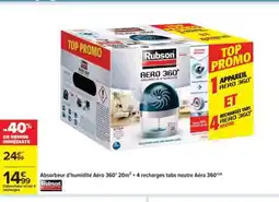 Carrefour Absorbeur d'humidité Aéro 360° 20m² + 4 recharges tabs neutre Aéro 360° offre