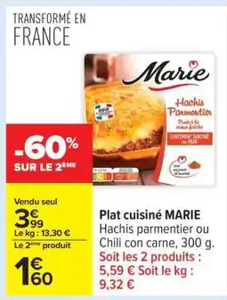 Carrefour Plat Cuisiné Marie offre