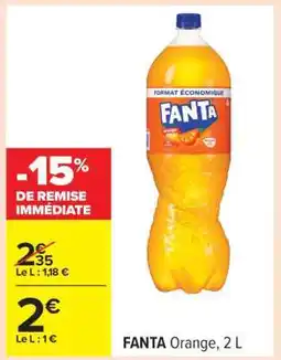 Carrefour FANTA Orange, 2 L offre