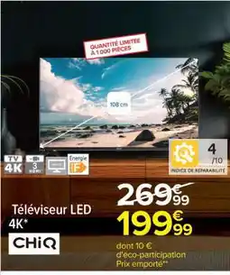 Carrefour Téléviseur LED 4K offre