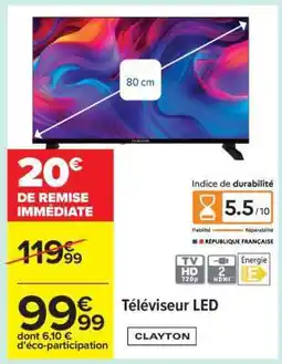 Carrefour Téléviseur LED offre