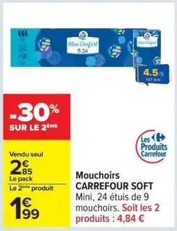 Carrefour Mouchoirs CARREFOUR SOFT offre