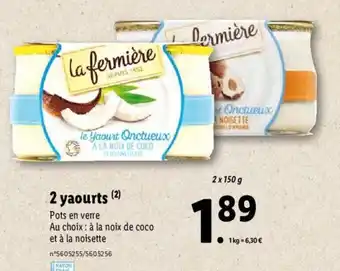 Lidl 2 yaourts offre