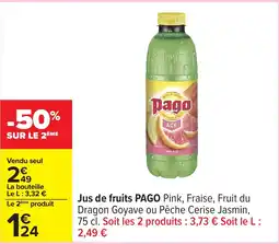 Carrefour PAGO Jus de fruits offre