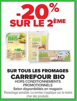 Carrefour CARREFOUR BIO Sur tous les fromages offre